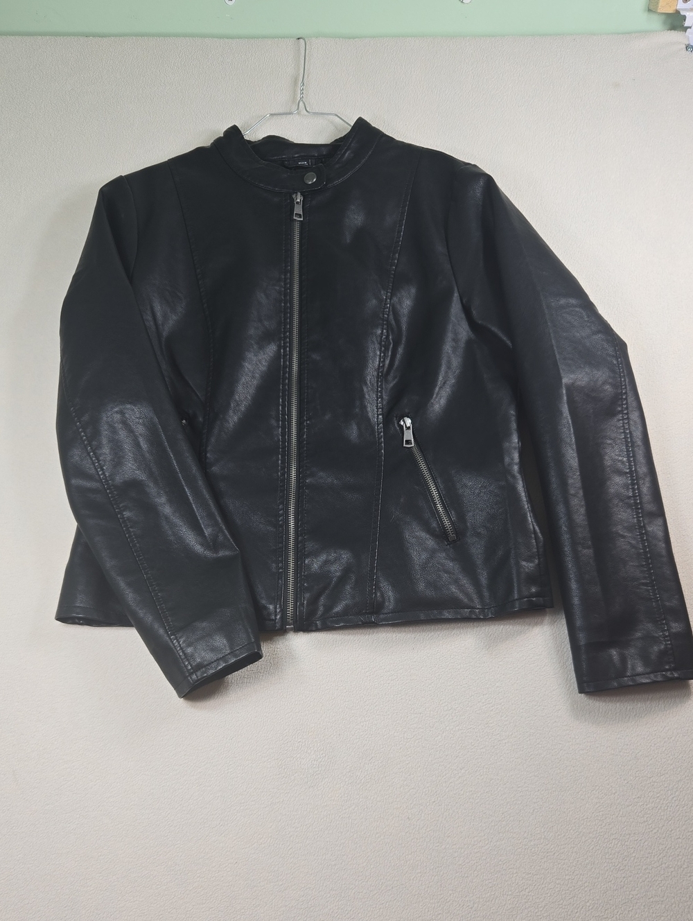 Only Classic Black Faux Leather Moto Jacket
